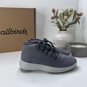 Allbirds Wool Runner-up Mizzles Water-Repellent Sneakers Medium Gray Women 5 NWB